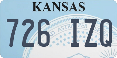 KS license plate 726IZQ