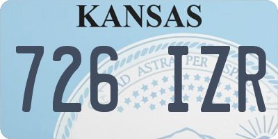 KS license plate 726IZR