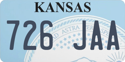 KS license plate 726JAA