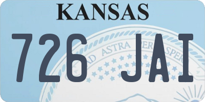 KS license plate 726JAI