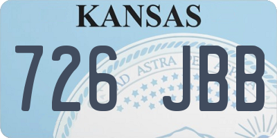 KS license plate 726JBB