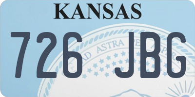 KS license plate 726JBG
