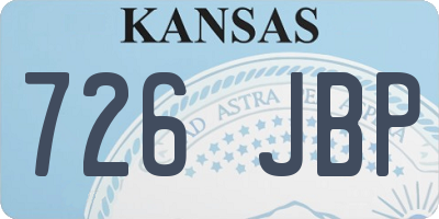 KS license plate 726JBP