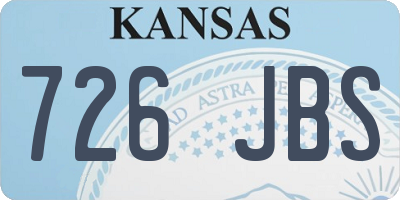 KS license plate 726JBS