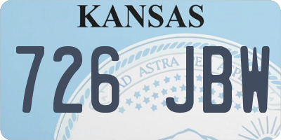 KS license plate 726JBW