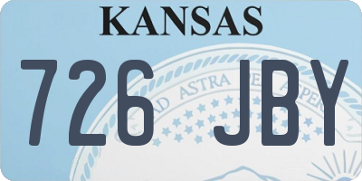 KS license plate 726JBY