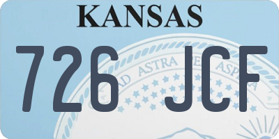 KS license plate 726JCF