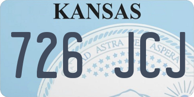 KS license plate 726JCJ