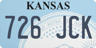 KS license plate 726JCK