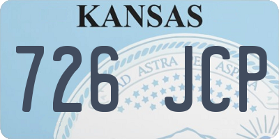 KS license plate 726JCP
