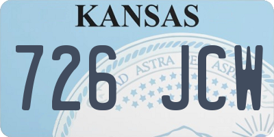 KS license plate 726JCW