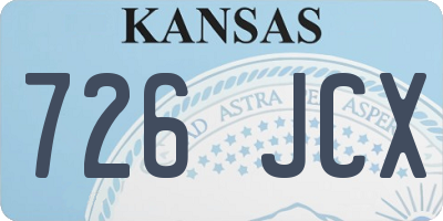 KS license plate 726JCX