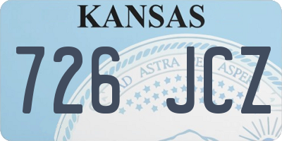 KS license plate 726JCZ