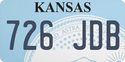 KS license plate 726JDB