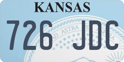 KS license plate 726JDC