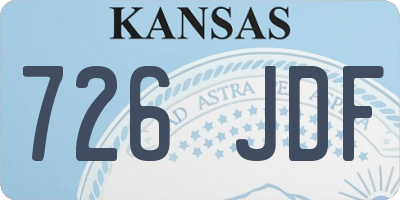 KS license plate 726JDF