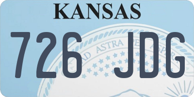 KS license plate 726JDG