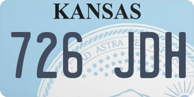 KS license plate 726JDH