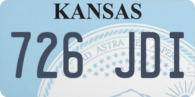 KS license plate 726JDI