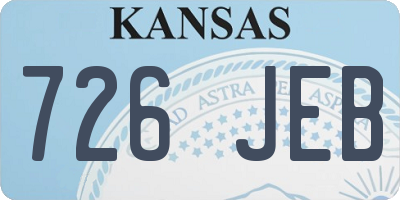 KS license plate 726JEB