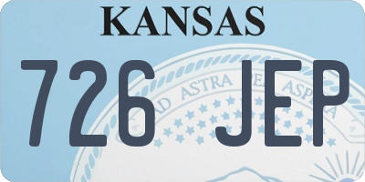 KS license plate 726JEP