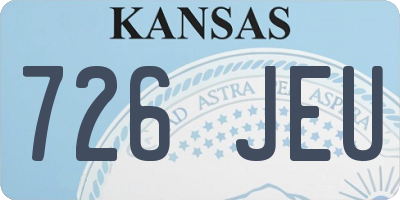 KS license plate 726JEU