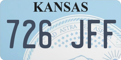 KS license plate 726JFF