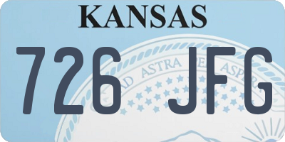 KS license plate 726JFG