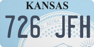 KS license plate 726JFH