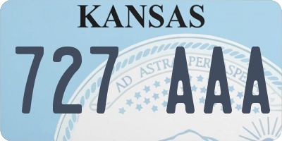 KS license plate 727AAA