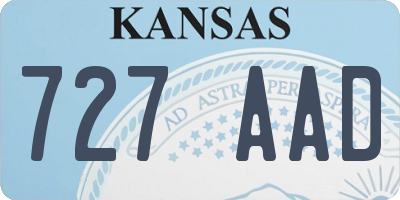 KS license plate 727AAD