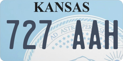 KS license plate 727AAH