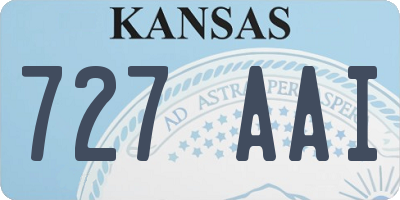 KS license plate 727AAI