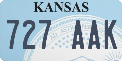 KS license plate 727AAK