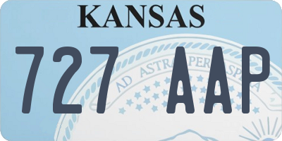 KS license plate 727AAP