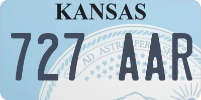 KS license plate 727AAR