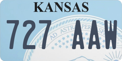 KS license plate 727AAW