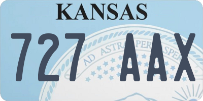 KS license plate 727AAX