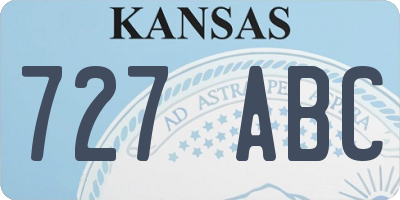 KS license plate 727ABC