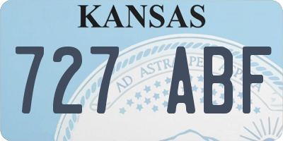 KS license plate 727ABF