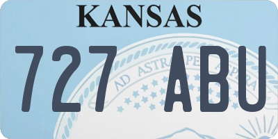 KS license plate 727ABU