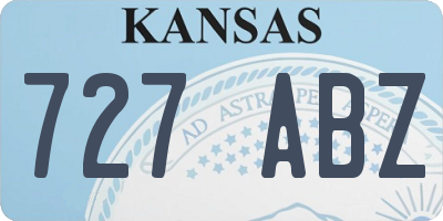 KS license plate 727ABZ