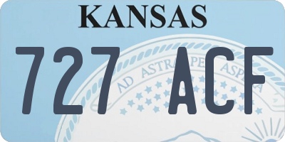 KS license plate 727ACF