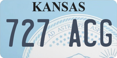 KS license plate 727ACG