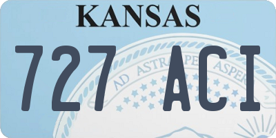 KS license plate 727ACI