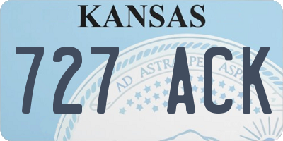 KS license plate 727ACK