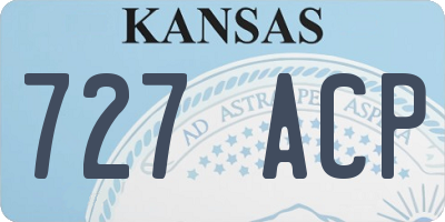 KS license plate 727ACP