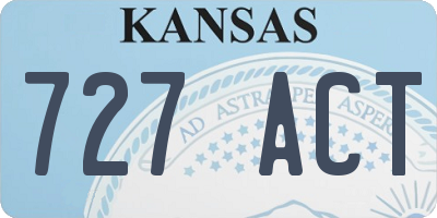 KS license plate 727ACT