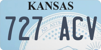 KS license plate 727ACV