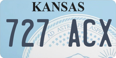 KS license plate 727ACX